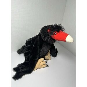 Wild Republic Turkey Vulture Plush Buzzard Stuffed Animal Bird Black Red